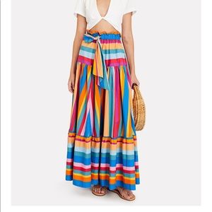 FARM RIO Striped Cotton Maxi Skirt size S